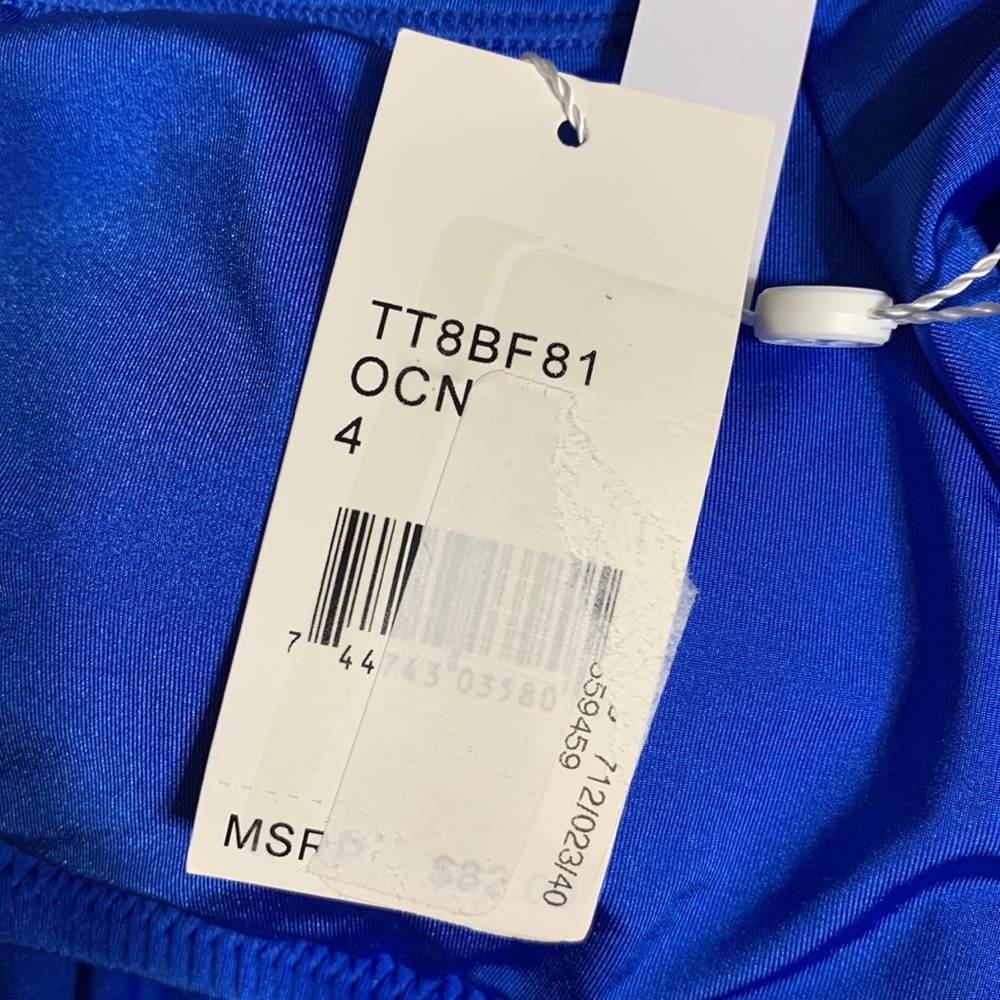 NWT MONACO SOLIDS OFF THE SHOULDER RUFFLE BANDEAU TOP - Picture 10 of 10